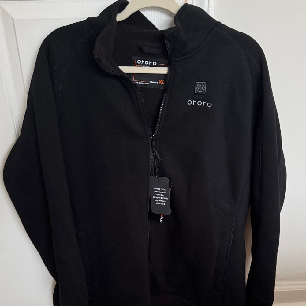 Ororo Black Heated Zip-Up Jacket
